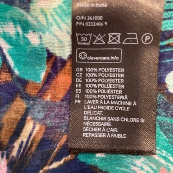 H&M Women Tropical Floral Caftan Swimsuit Summer Cover Up Size Small - Picture 6 of 9